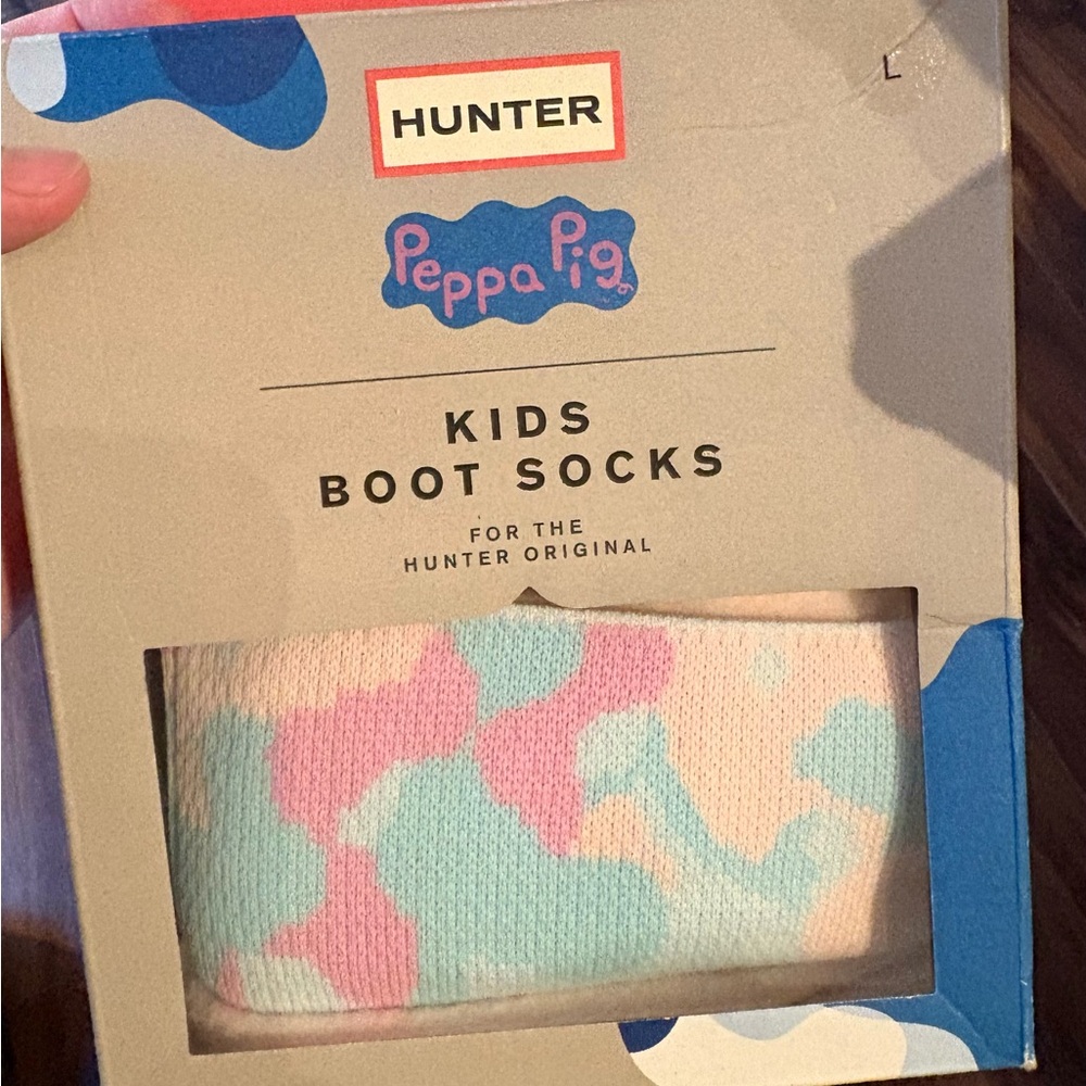 Hunter Peppa Pig Kids Boot Socks - Pink and Light Blue